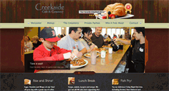 Desktop Screenshot of creeksidecafeandcreamery.com