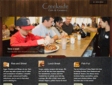 Tablet Screenshot of creeksidecafeandcreamery.com